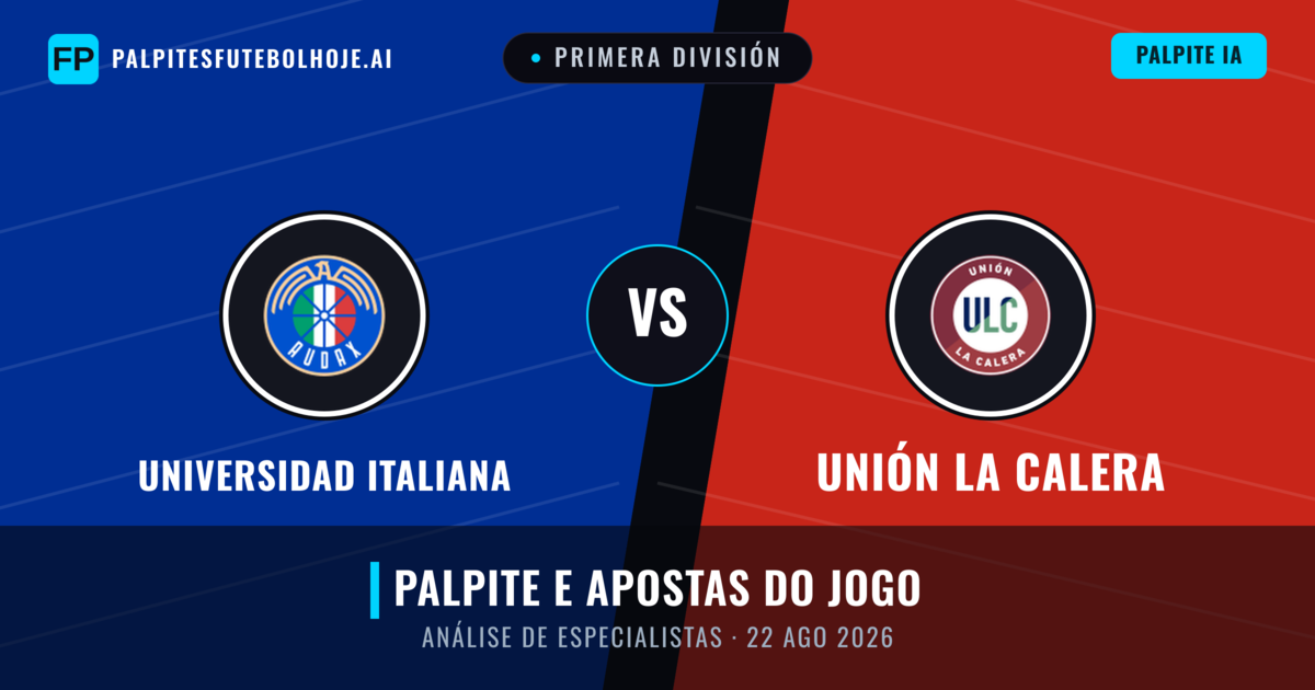 Universidad Italiana vs Unión La Calera — prognóstico e prévia do jogo