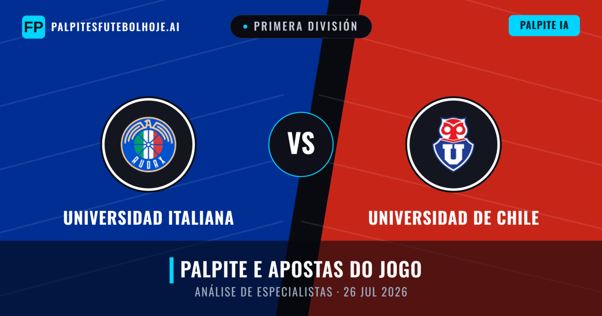 Universidad Italiana vs Universidad de Chile — prognóstico e prévia do jogo