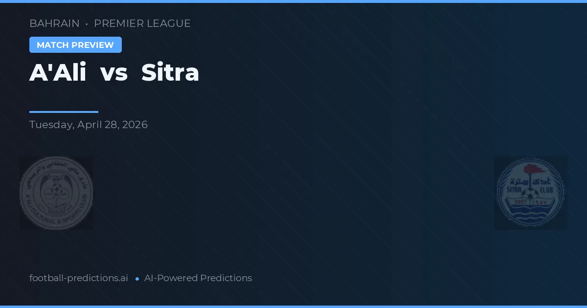 A'Ali vs Sitra — prognóstico e prévia do jogo