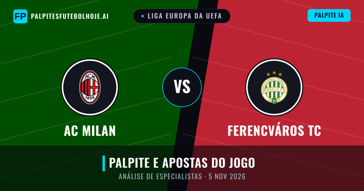 AC Milan vs Ferencváros TC — prognóstico e prévia do jogo