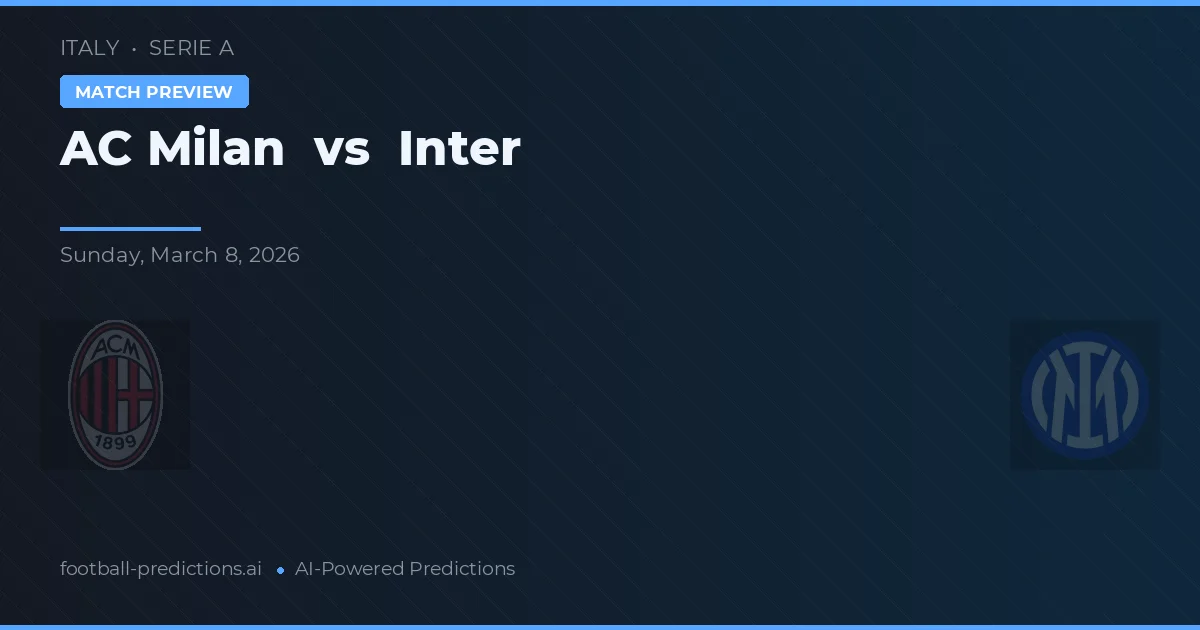 AC Milan vs Internazionale — prognóstico e prévia do jogo