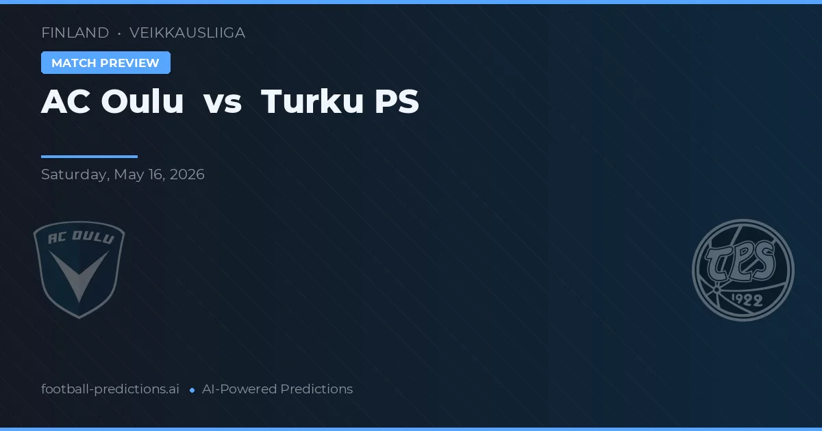 AC Oulu vs Turku PS — prognóstico e prévia do jogo