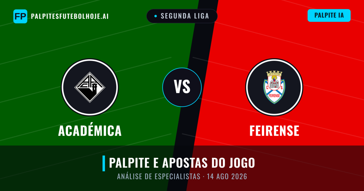 Académica vs Feirense — prognóstico e prévia do jogo