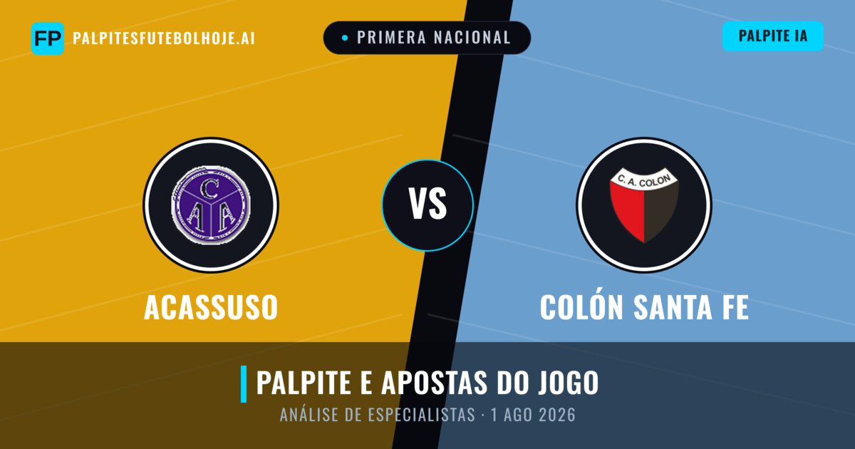 Acassuso vs Colón Santa Fe — prognóstico e prévia do jogo