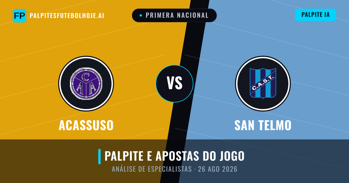 Acassuso vs San Telmo — prognóstico e prévia do jogo