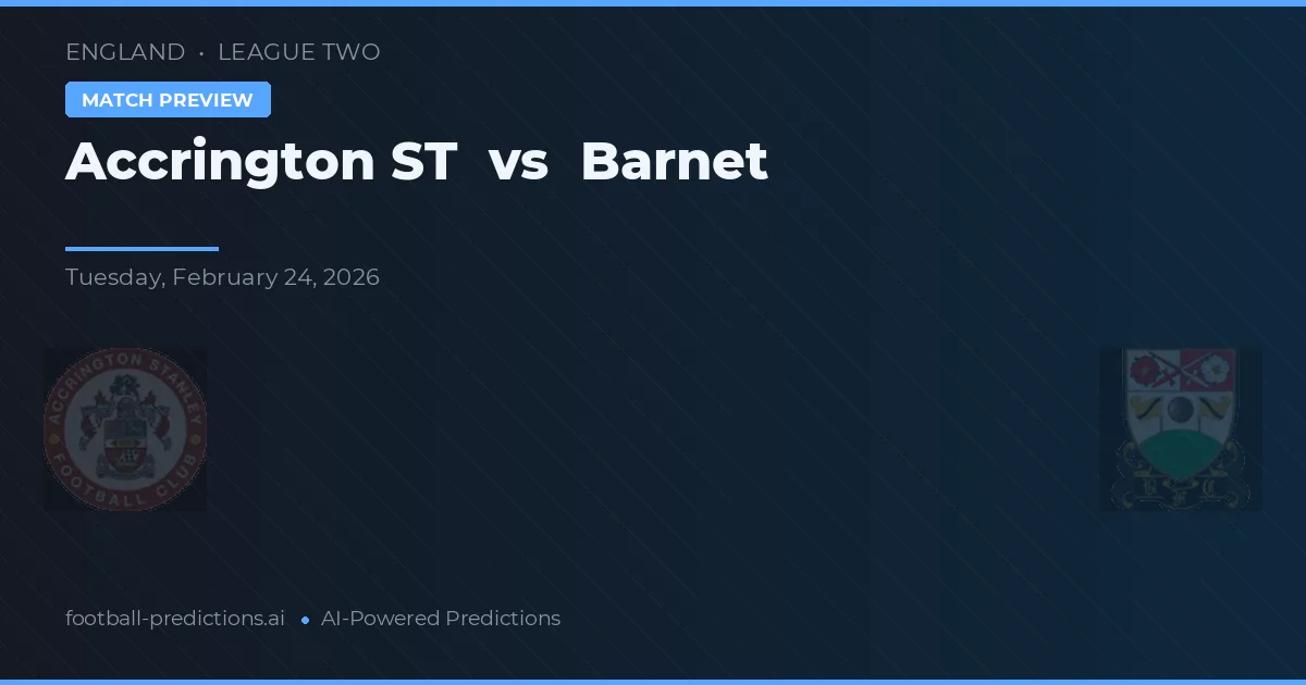 Accrington Stanley vs Barnet — prognóstico e prévia do jogo