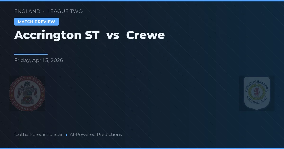 Accrington Stanley vs Crewe — prognóstico e prévia do jogo