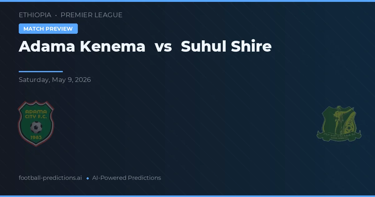 Adama Kenema vs Suhul Shire — prognóstico e prévia do jogo