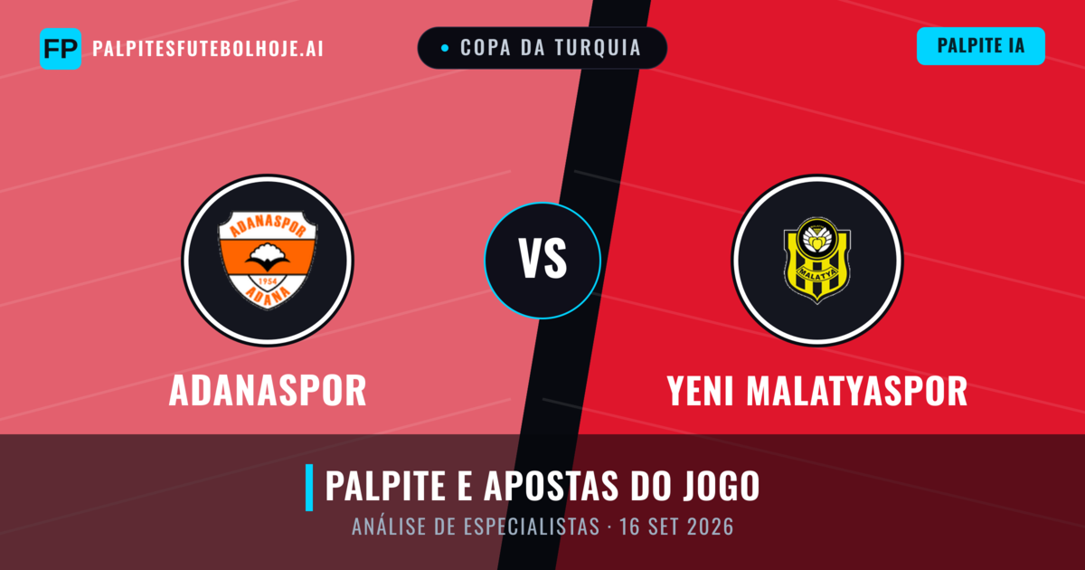 Adanaspor vs Yeni Malatyaspor — prognóstico e prévia do jogo