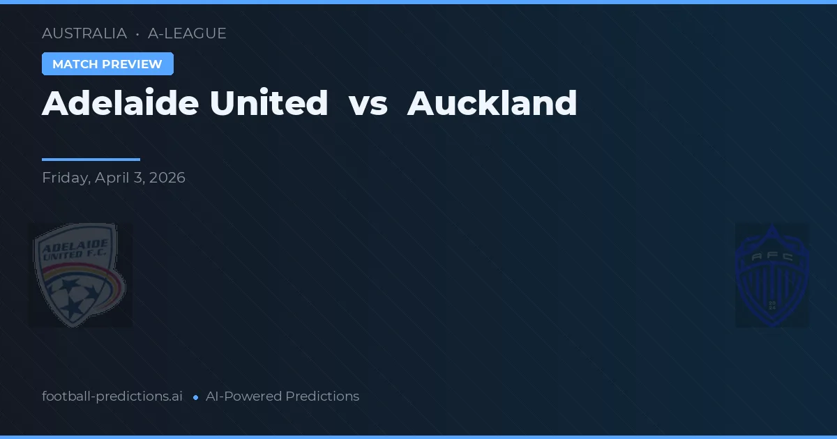 Adelaide United vs Auckland — prognóstico e prévia do jogo