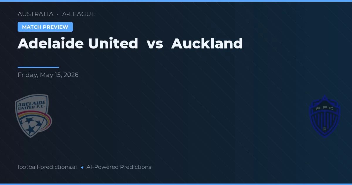 Adelaide United vs Auckland — prognóstico e prévia do jogo