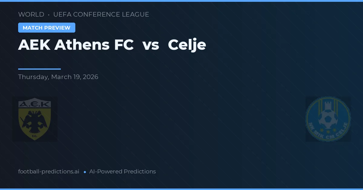 AEK Atenas vs Celje — prognóstico e prévia do jogo