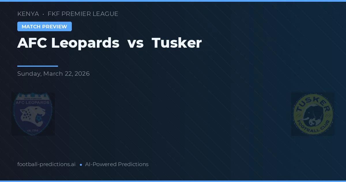 AFC Leopards vs Tusker — prognóstico e prévia do jogo