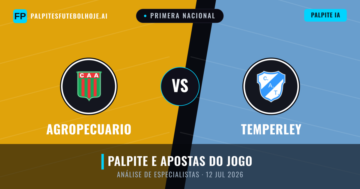 Agropecuario vs Temperley — prognóstico e prévia do jogo