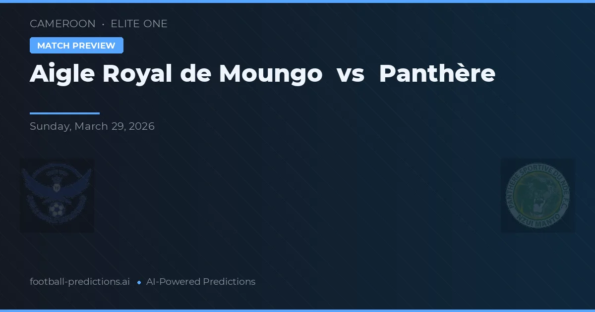 Aigle Royal de Moungo vs Pantera — prognóstico e prévia do jogo