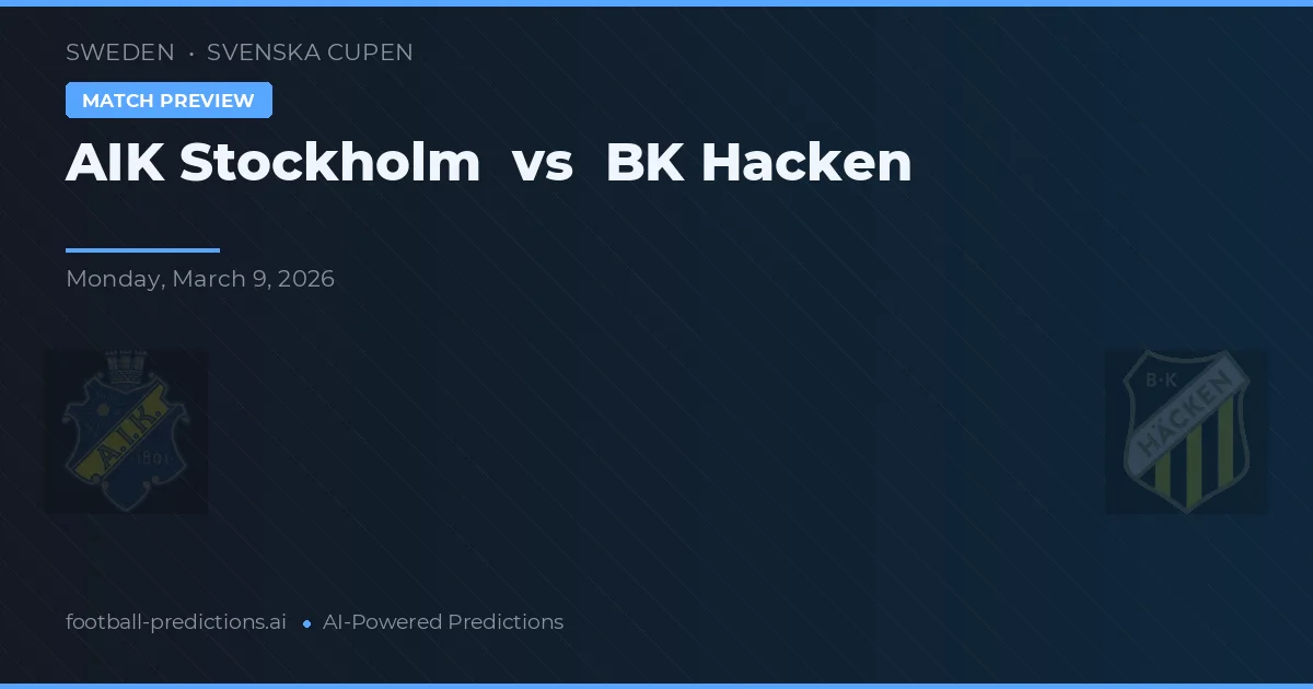 AIK Estocolmo vs Häcken — prognóstico e prévia do jogo