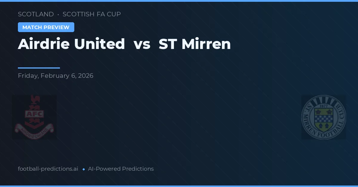 Airdrie United vs St Mirren — prognóstico e prévia do jogo