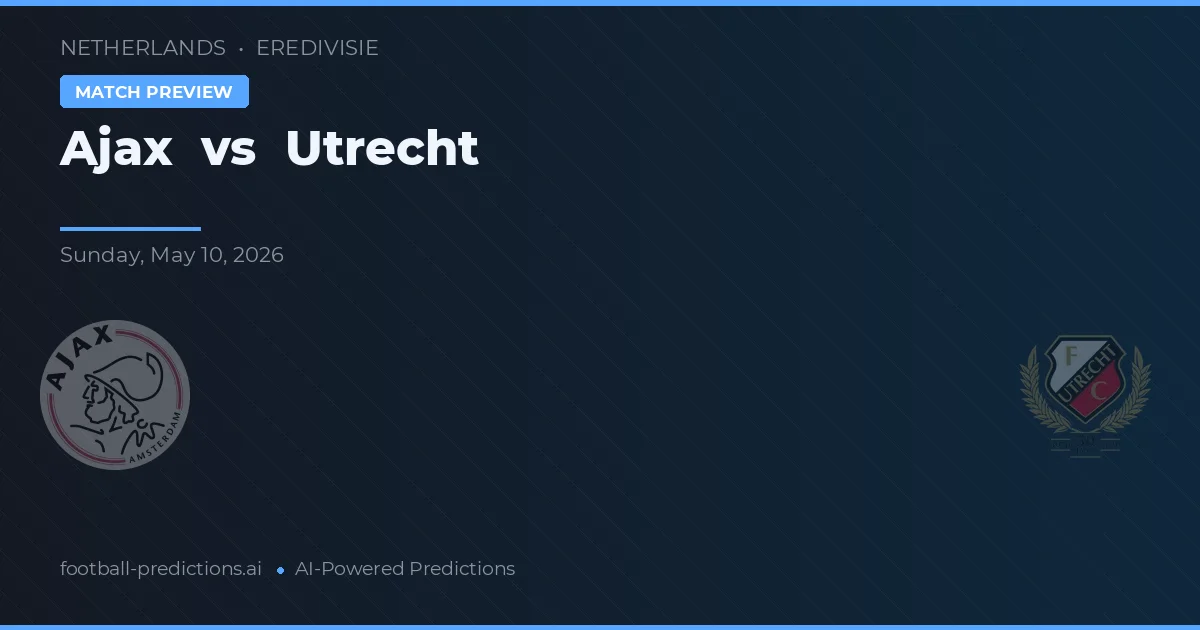 Ajax vs Utrecht — prognóstico e prévia do jogo