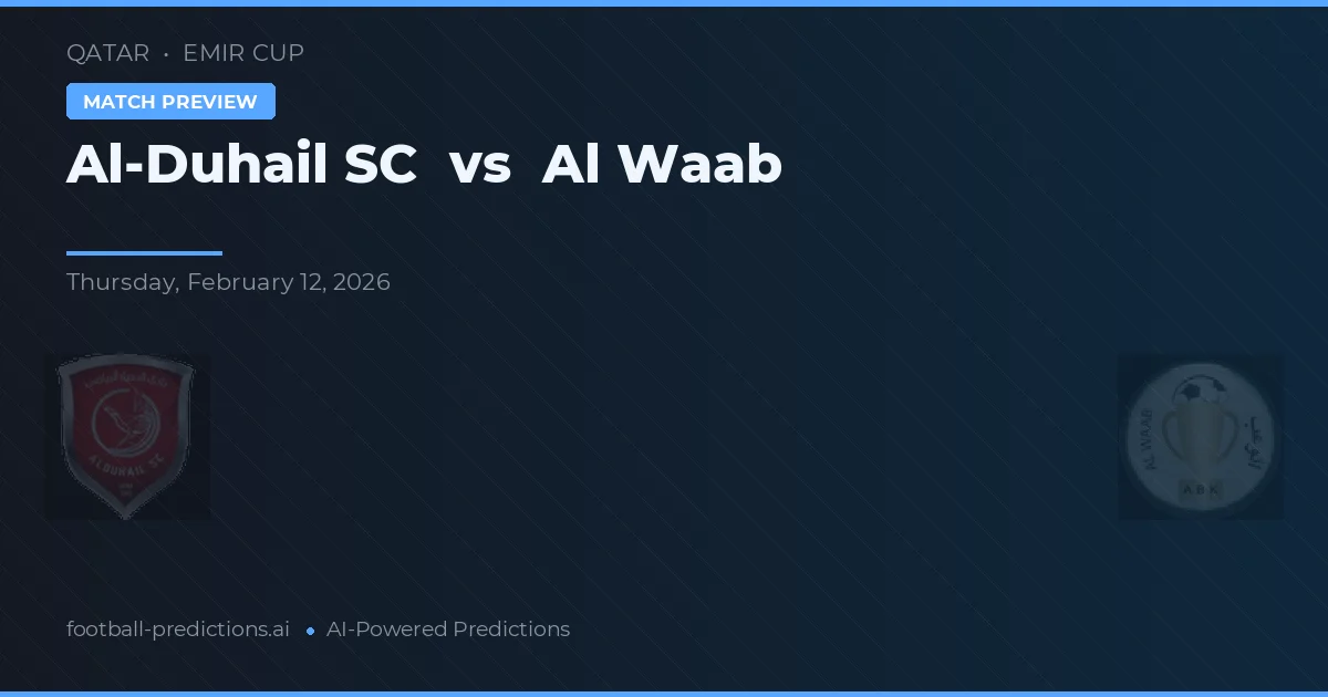 Al-Duhail SC vs Al Waab — prognóstico e prévia do jogo