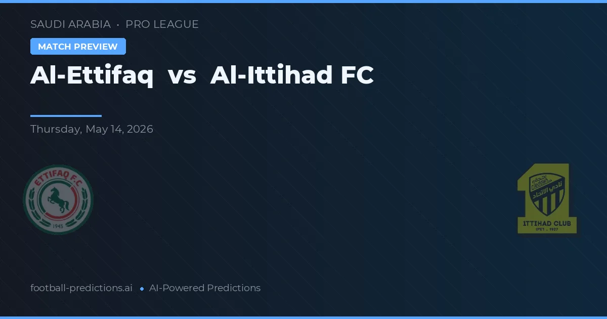 Al-Ettifaq vs Al-Ittihad — prognóstico e prévia do jogo