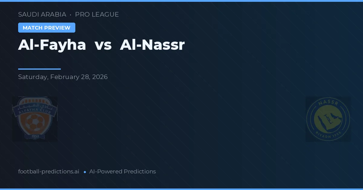 Al-Fayha vs Al Nassr — prognóstico e prévia do jogo