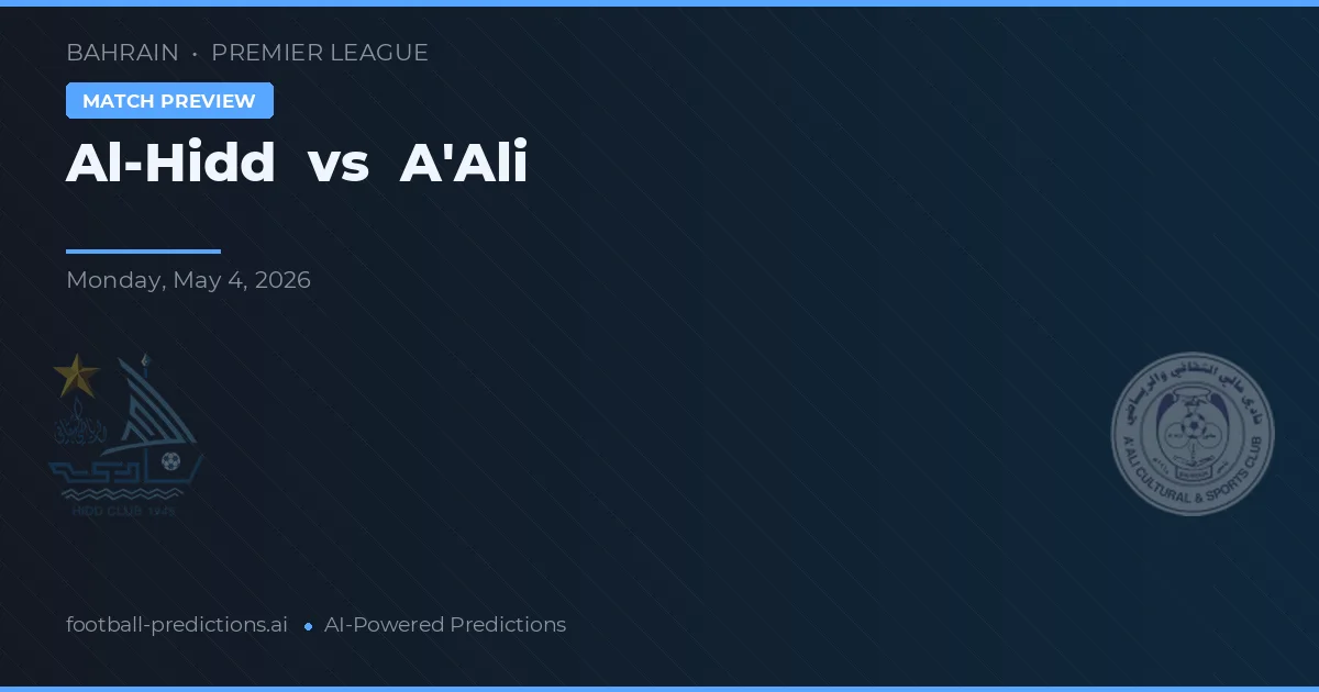 Al-Hidd vs A'Ali — prognóstico e prévia do jogo