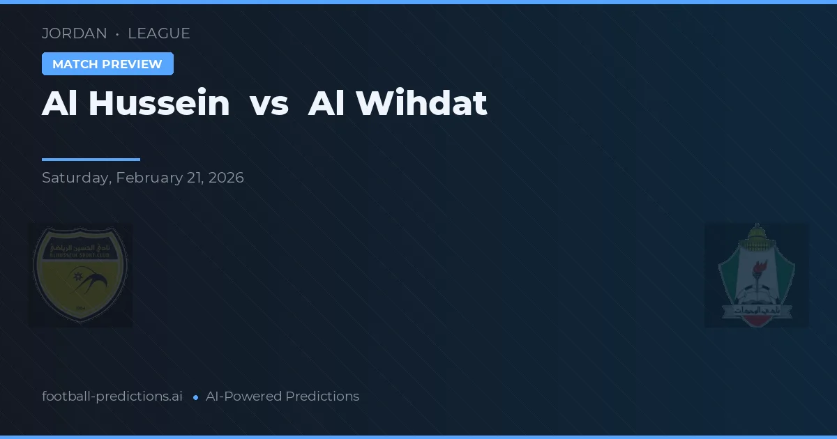 Al Hussein vs Al Wihdat — prognóstico e prévia do jogo