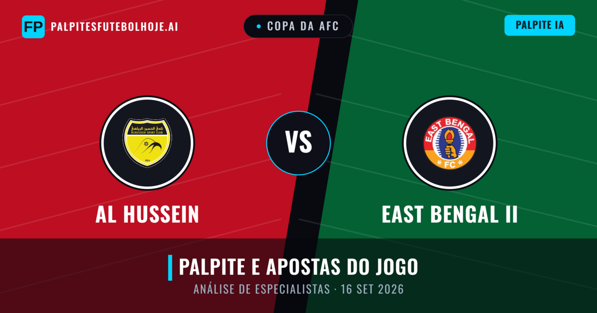 Al Hussein vs East Bengal II — prognóstico e prévia do jogo