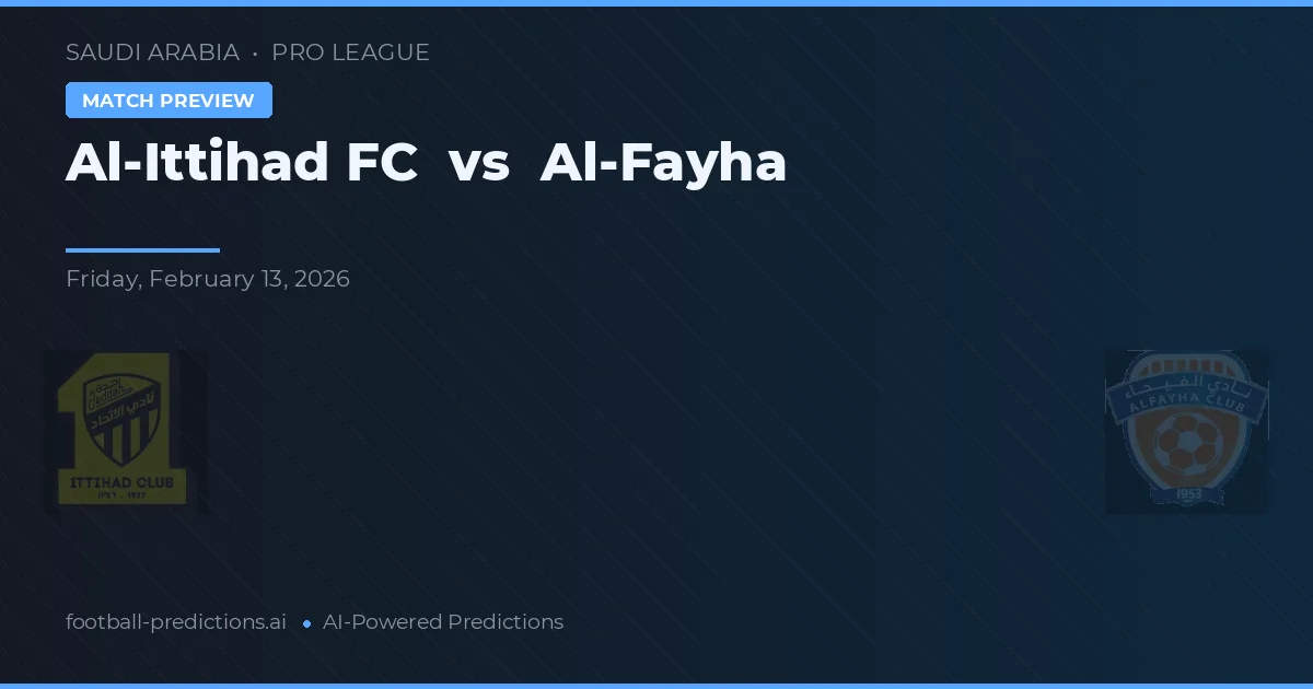 Al-Ittihad vs Al-Fayha — prognóstico e prévia do jogo