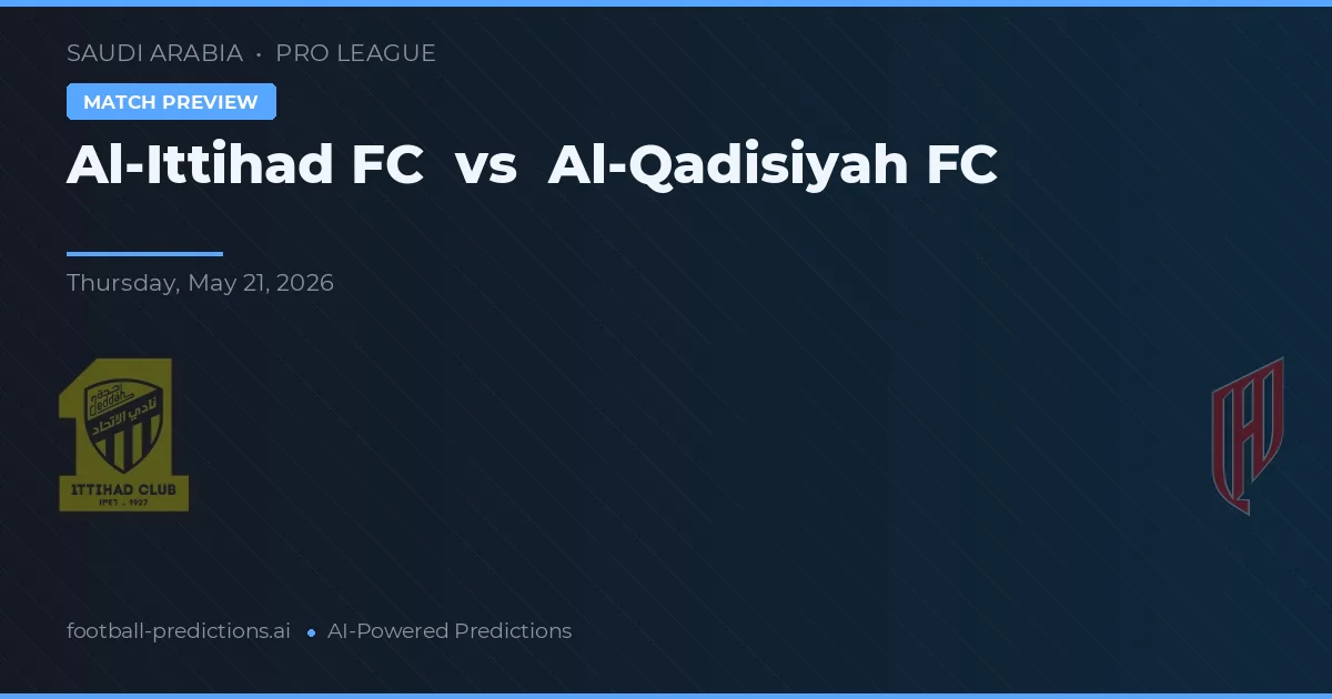 Al-Ittihad vs Al-Qadisiyah FC — prognóstico e prévia do jogo