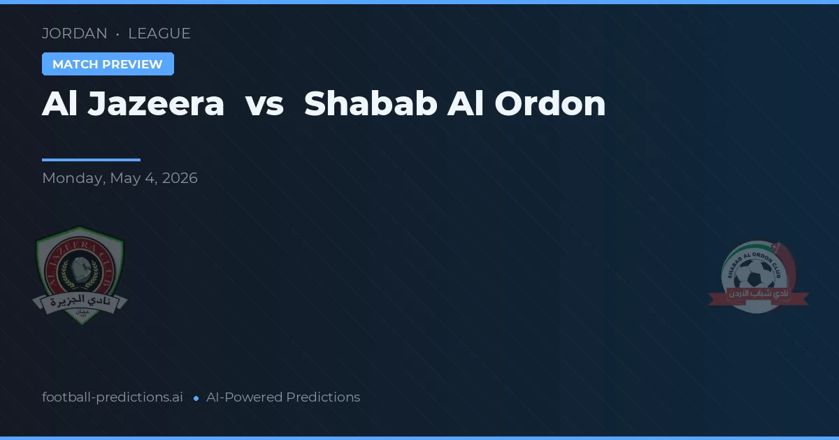 Al Jazeera vs Shabab Al Ordon — prognóstico e prévia do jogo