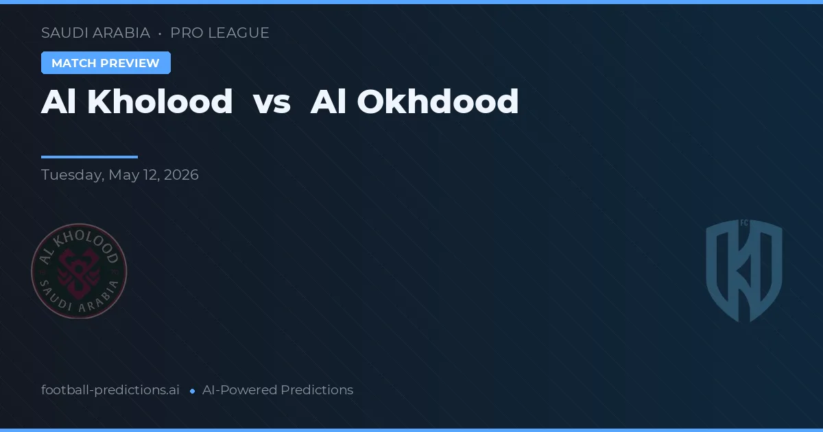 Al Kholood vs Al Okhdood — prognóstico e prévia do jogo