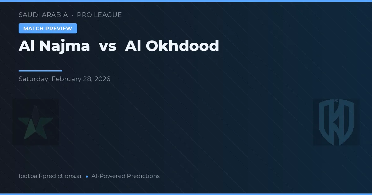 Al Najma vs Al Okhdood — prognóstico e prévia do jogo