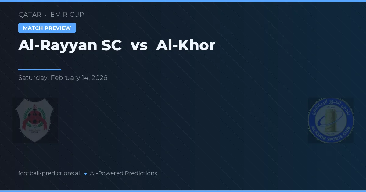 Al-Rayyan SC vs Al Khor — prognóstico e prévia do jogo