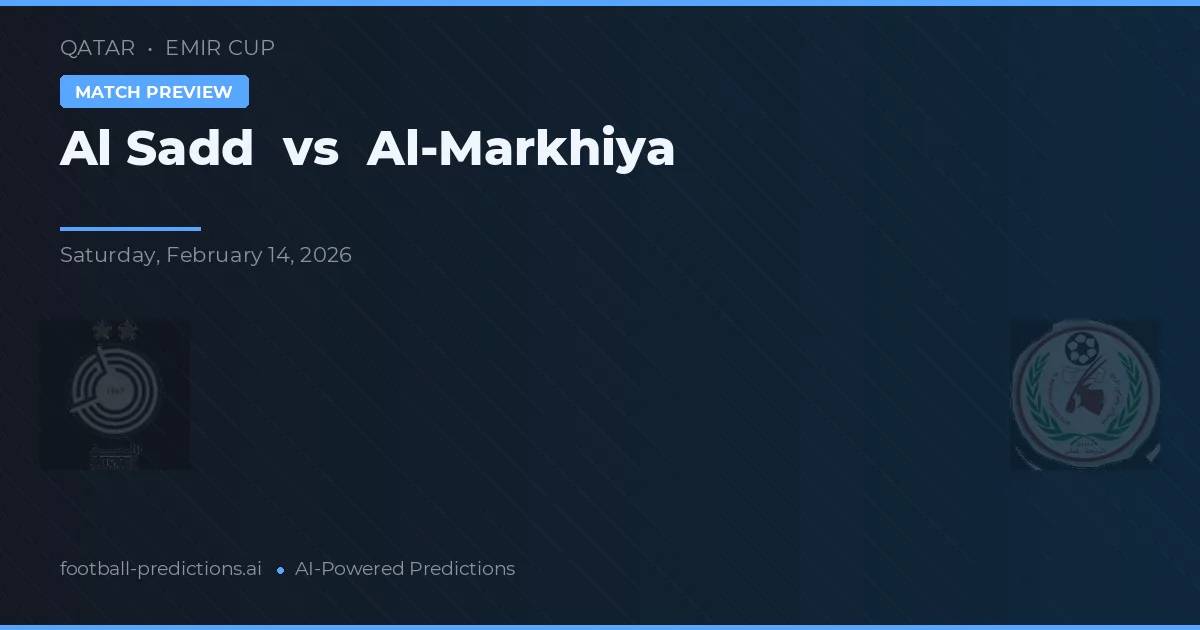 Al Sadd vs Al Markhiya — prognóstico e prévia do jogo