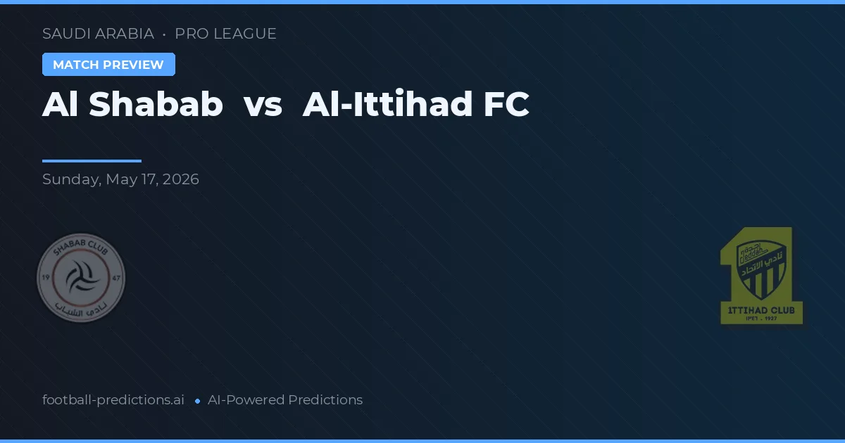 Al Shabab vs Al-Ittihad — prognóstico e prévia do jogo