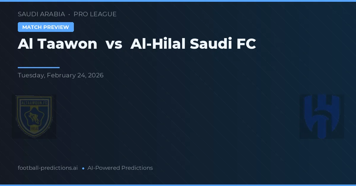 Al Taawon vs Al Hilal Saudi FC — prognóstico e prévia do jogo