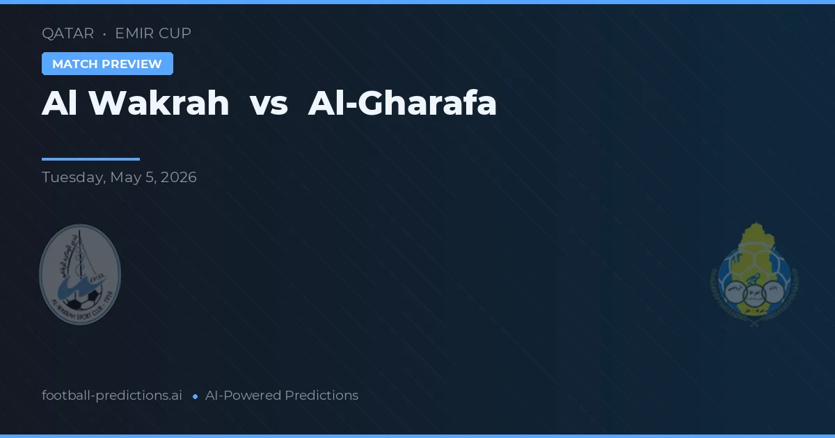 Al Wakrah vs Al Gharafa — prognóstico e prévia do jogo