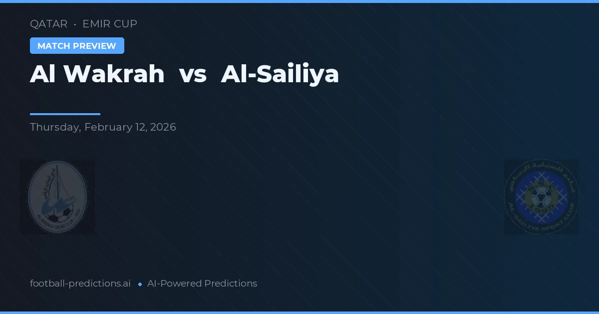 Al Wakrah vs Al-Sailiya — prognóstico e prévia do jogo