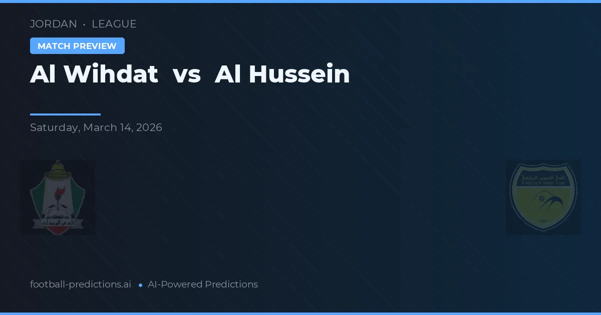 Al Wihdat vs Al Hussein — prognóstico e prévia do jogo