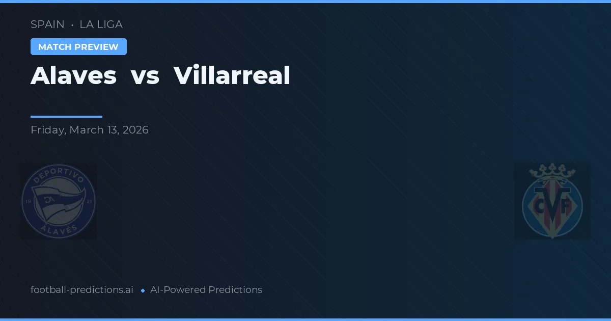 Alavés vs Villarreal — prognóstico e prévia do jogo
