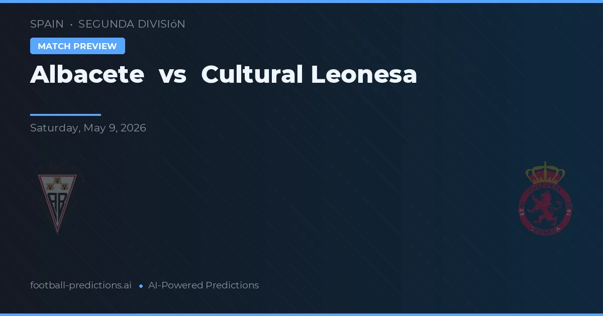 Albacete vs Leonesa Cultural — prognóstico e prévia do jogo