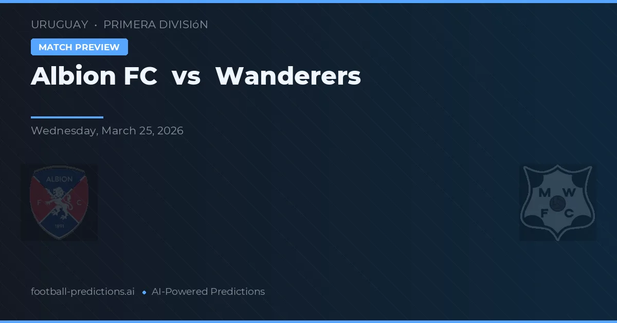 Albion FC vs Wanderers — prognóstico e prévia do jogo