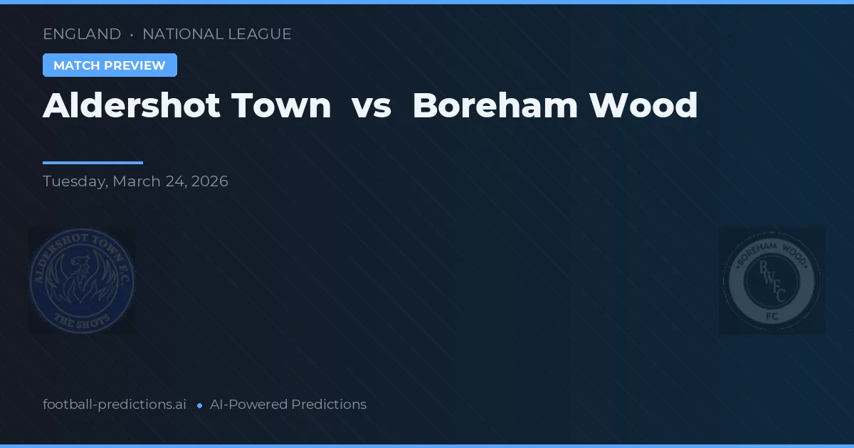 Aldershot Town vs Boreham Wood — prognóstico e prévia do jogo