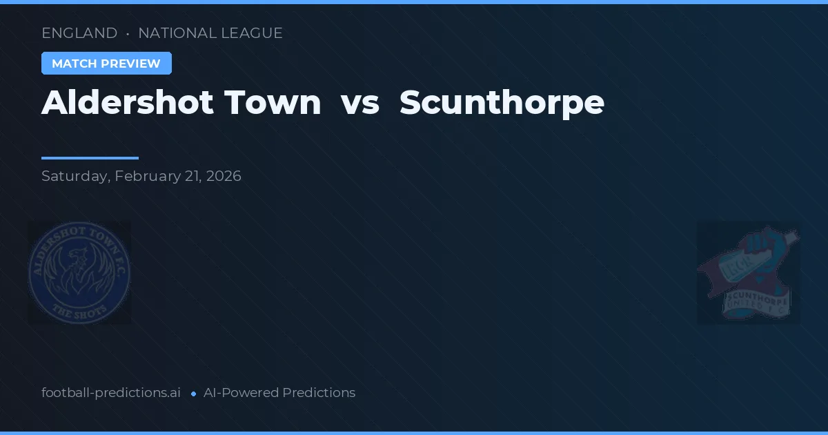 Aldershot Town vs Scunthorpe — prognóstico e prévia do jogo