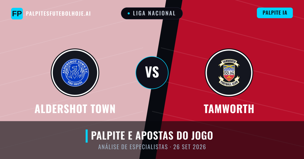 Aldershot Town vs Tamworth — prognóstico e prévia do jogo