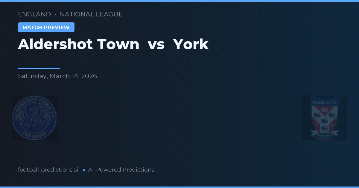 Aldershot Town vs York — prognóstico e prévia do jogo