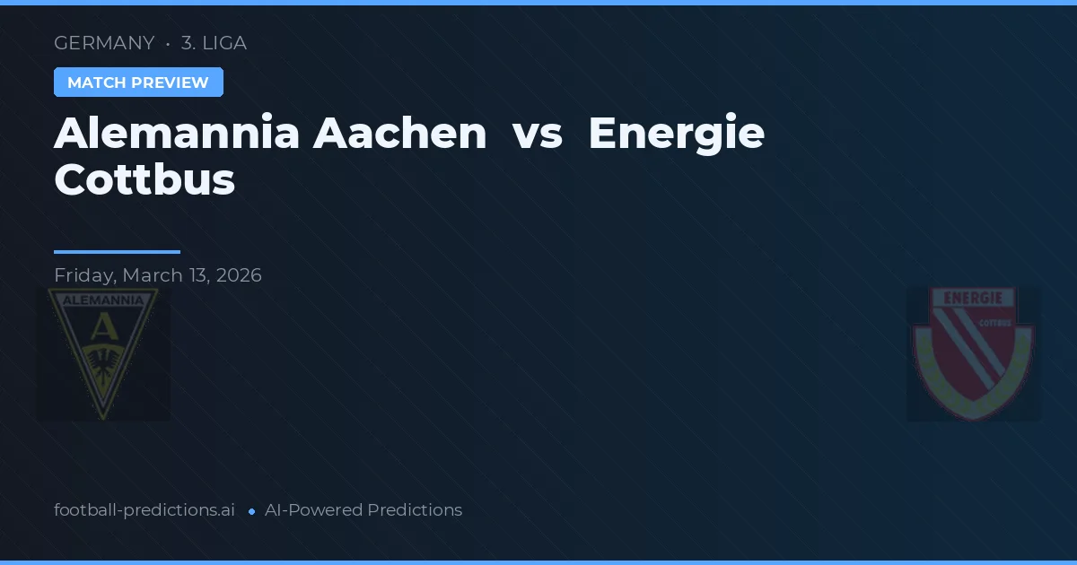 Alemannia Aachen vs Energie Cottbus — prognóstico e prévia do jogo