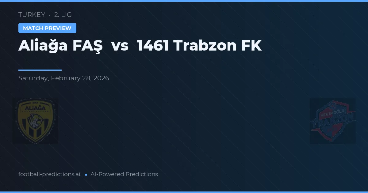 Alaşa FAŞ vs 1461 Trabzon FK — prognóstico e prévia do jogo