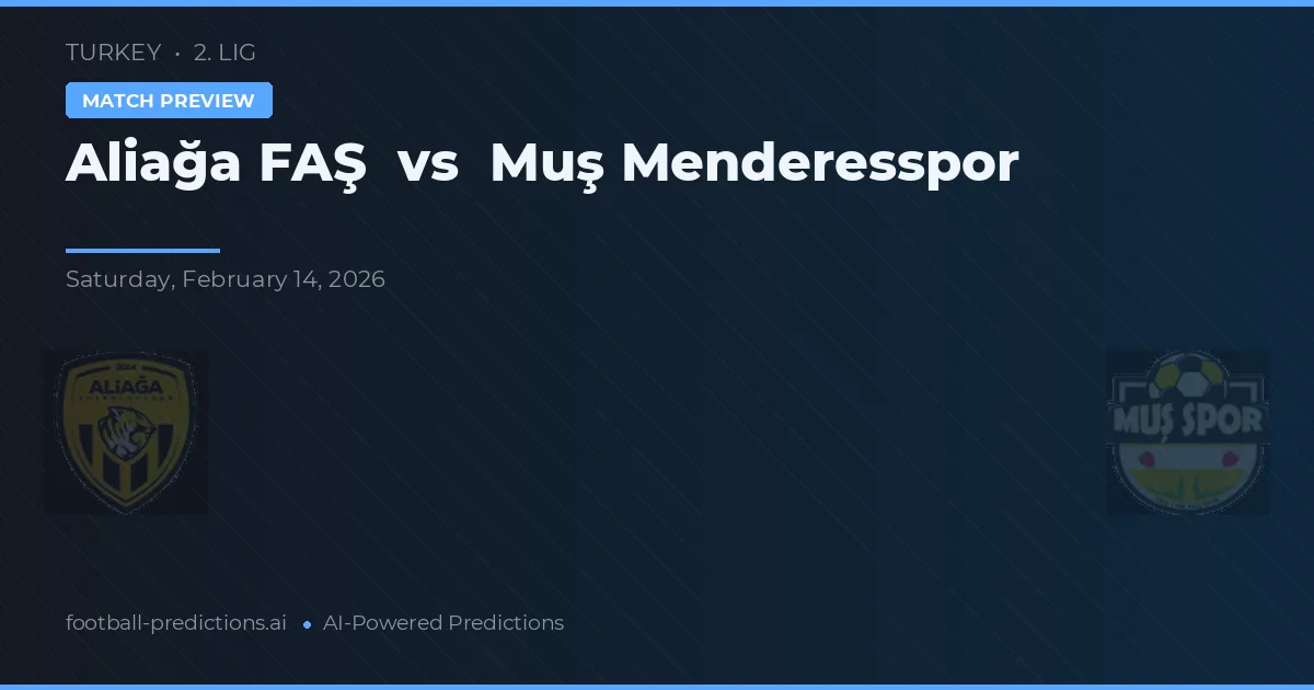 Alaşa FAŞ vs Muç Menderesspor — prognóstico e prévia do jogo